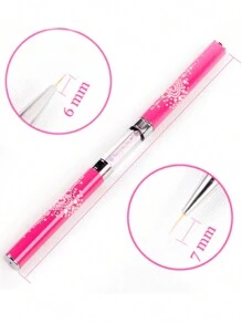Doppelkopf Nagelbürste Nagel Liner Pinsel Acryl Nagel Kunst Pinsel UV Gel Polish Nagel Pinsel Malerei Detailierung Stift Pinsel Carving Maniküre Werkzeug