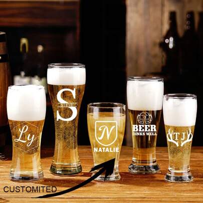 Jarra de cerveza personalizada, jarra de cerveza tallada a medida, regalo de boda para el novio, jarra de cerveza con letra, regalo para padrinos de boda, regalo para el hogar, regalo de empresa/padre/familia, fiesta, decoración de cumpleaños