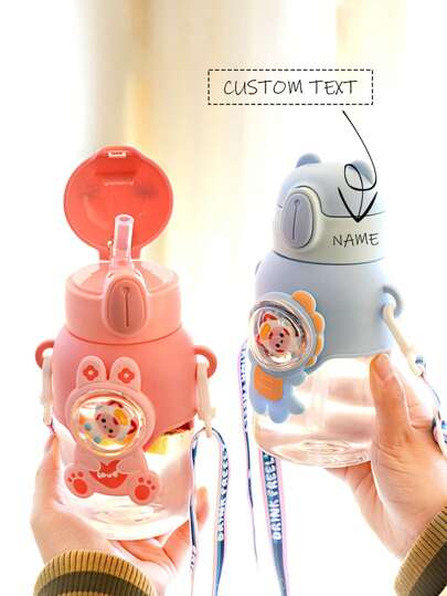 Customized Children's Water Cup Summer Net Red High Appearance Straw Cup Boys And Girls School Kindergarten Baby Kettle