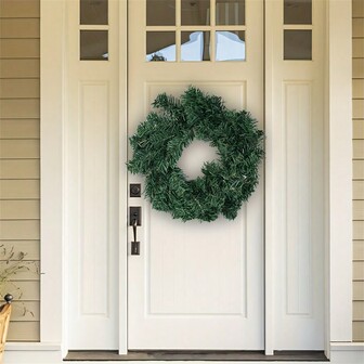 1pc Christmas Wreath, DIY Christmas Pick Christmas Wreath, Room Decor, Background Wall Decor, Window Decoration Ornaments, Christmas Decoration, For Christmas Holiday Room Gate Wall Scene Decor