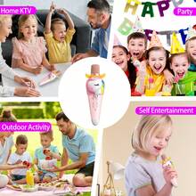 Micro không dây karaoke có đèn LED Micro cầm tay cho trẻ em Quà tặng tuyệt vời Đồ chơi cho trẻ em Bé gái Bé trai Trẻ em Sinh nhật Tiệc Giáng sinh - ZSK-YS-331 - Xem 9