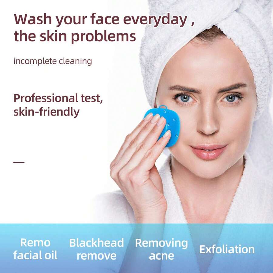 VWMYQ Face Scrubber, Silicone Face Scrubber For Men, Facial Cleansing