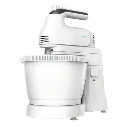  Cecotec Batidora de Varillas PowerTwist 500 Gyro. 500 W, Bol Autogiratorio de 3,5L de Capacidad, 5 Niveles de Velocidad, Función Turbo, Diseño Ergonómico, 3 Accesorios