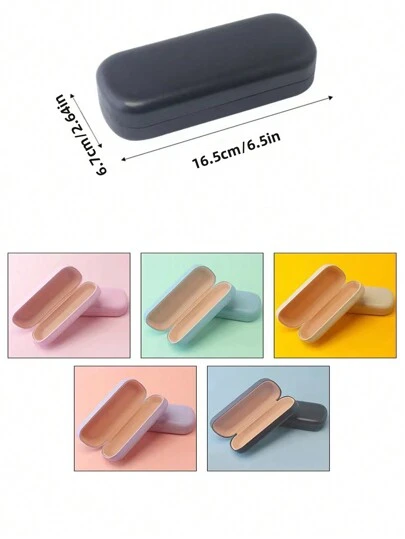 1PC Simple And High-End Matte PU Glasses Case, Portable Anti-Pressure Myopia Glasses Storage Box, New Metal Glasses Storage Box, Gender Reveal Party, Perfect For Birthdays, Weddings, Parties, The Perfect Gift For Colleagues, Friends, And Family, Back To School