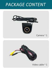 Camera chiếu hậu ô tô AHD 1920x1080P phổ thông, ống kính mắt cá góc rộng 180 độ, camera lùi chống nước Full HD có tầm nhìn ban đêm - màu đen - Xem 12