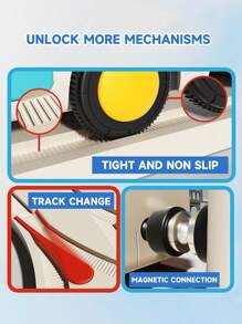 Electric Track Toy Car For Children, Simulate Driving, Develop Motor Skills, Assembly Set, Battery Operated Slide Car - Multicolor - View 6