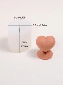 1 件 3D 心形硅胶模具，适合 DIY - 白色 - 查看 4