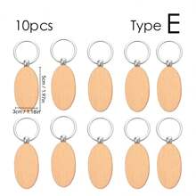 木质钥匙扣坯件，10 件空白木质钥匙扣，用于个性化 DIY 工艺品，圆形木质钥匙扣坯件，用于 DIY 钥匙扣，圣诞吊坠，壁挂，包袋装饰，宠物标签，休闲汽车配件，包袋饰物，学校字母背包，可爱哥特 Y2k 万圣节配件，教师节礼物创意，包袋配件，带身份证夹的挂绳，汽车配件，包袋饰物 - 杏色 - 查看 12