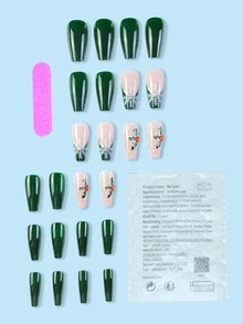 Nâng cấp diện mạo của bạn ngay lập tức với bộ 24 chiếc móng tay giả hình quan tài dài hình bông tuyết Giáng sinh tươi mát có đính đá lấp lánh dễ thương vui nhộn vừa vặn hoàn hảo có thể tháo rời, quà tặng cho phụ nữ, mẹ, vợ, chị gái, bạn gái tuổi teen, ngày lễ tình nhân, lễ tạ ơn, lễ hội, ngày lễ, cosplay, du lịch, tiệc tùng, tự làm, lễ hội âm nhạc, giáng sinh, hẹn hò, mùa xuân, mùa hè, mùa thu, mùa đông & 1 dũa móng tay & 1 tờ keo dán móng dạng thạch (keo dán dạng thạch ngẫu nhiên) - Nhiều màu - Xem 4