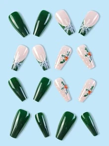 Nâng cấp diện mạo của bạn ngay lập tức với bộ 24 chiếc móng tay giả hình quan tài dài hình bông tuyết Giáng sinh tươi mát có đính đá lấp lánh dễ thương vui nhộn vừa vặn hoàn hảo có thể tháo rời, quà tặng cho phụ nữ, mẹ, vợ, chị gái, bạn gái tuổi teen, ngày lễ tình nhân, lễ tạ ơn, lễ hội, ngày lễ, cosplay, du lịch, tiệc tùng, tự làm, lễ hội âm nhạc, giáng sinh, hẹn hò, mùa xuân, mùa hè, mùa thu, mùa đông & 1 dũa móng tay & 1 tờ keo dán móng dạng thạch (keo dán dạng thạch ngẫu nhiên) - Nhiều màu - Xem 3