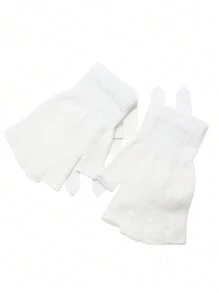 New Kids Solid Color Gloves Suitable For Autumn And Winter Outdoor Elastic Warm Gloves - 1Pair - View 21