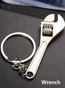 1入組/2入組不鏽鋼diy父親節鑰匙扣,鎚子,螺絲刀和扳手圖案,給爸爸的絕佳禮物