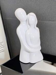 1 pieza Estatua de pareja abrazándose como decoración de resina, figura romántica de regalo con escultura significativa para decoración de estantes de dormitorio, hogar u oficina