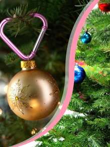 心形登山扣，铝制弹簧钩夹钥匙扣，钓鱼用自动锁定钥匙扣夹，心形铝制弹簧钩夹钥匙扣，徒步旅行、旅行、居家、跑步、冒险和露营登山扣 - 彩色 - 查看 6