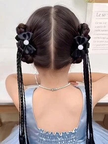 2 件装女孩可爱蝴蝶编织发夹 - 彩色 - 查看 15