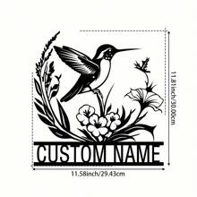 HELLOYOUNG 1pc Aangepaste Metalen Vogel En Bloem Muurdecoratie. Schattig Huisdier Koe Gepersonaliseerd Logo. Boerderij Stijl Decor. Metalen Vogel En Bloem Kunst. Aangepaste Naam Muurdecoratie Voor Porch, Tuin En Cadeau. Muurkunst Decor Woonkamer/Kantoor Metalen Kunstwerk Gepersonaliseerd Bord/Boerderij Bord/Tuin Decor
