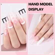 coscelia 42 PIEZAS Kit de uñas acrílicas - 8G de polvo acrílico blanco rosa claro y 30ML de líquido acrílico para sistema de uñas, 24 PIEZAS de decoración de uñas con purpurina, pegamento para uñas, aceite para cutículas, set de suministros para extensión o tallado de uñas acrílicas - 5 PIEZAS de pinceles de arte de uñas, 50 PIEZAS de puntas de uñas postizas blancas y transparentes para mujeres para manualidades de arte de uñas, regalo para salón