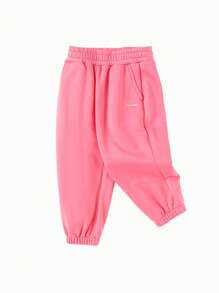 Balabala Tween 女童基本款保暖内衬裤，温暖百搭，适合冬季穿着 - 玫紅色 - 查看 1