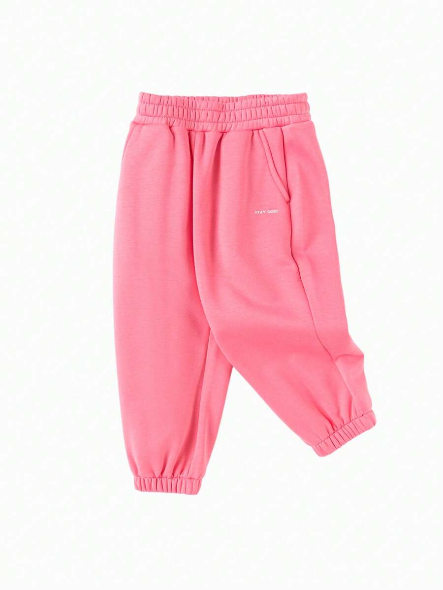 Balabala Tween 女童基本款保暖内衬裤,温暖百搭,适合冬季穿着 - 玫紅色 - 查看 1