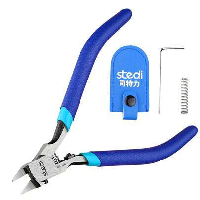 Stedi 5 Inch Modeling Pliers With Ultra-Thin Single Edge And Blade Box Plastic Modeling Tool For Up To Repair Plastic Models And Fixtures, Blue