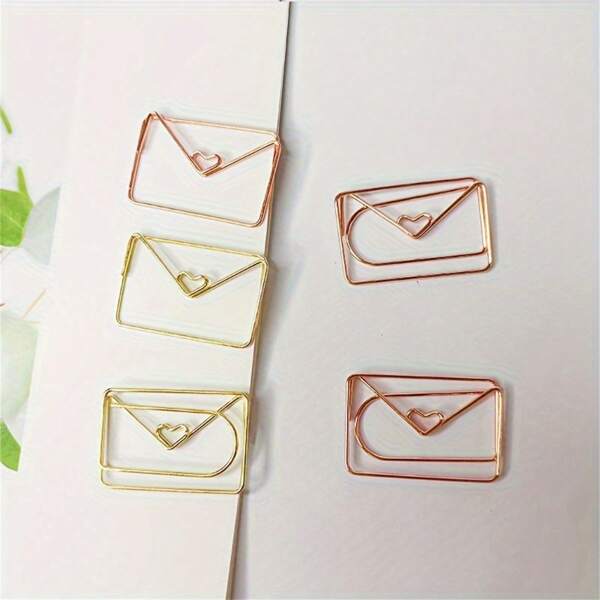 15/25/50 Stück Briefumschlag-förmige Büroklammern, lustige, süße Büroklammern, Lesezeichen, Planer-Clips als Spaß-Büroartikel, Schulgeschenke, Hochzeitsdekoration, Schulsachen