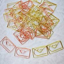 15/25/50 sztuk koperty kształt spinacze do papieru, zabawne słodkie spinacze do papieru zakładki klipsy do planowania dla zabawnych artykułów biurowych prezenty szkolne dekoracje ślubne, powrót do szkoły, artykuły szkolne