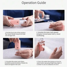 30ml Mini Nano Facial Mist Sprayer, Portable Face Steamer With USB Nano Mist Nozzle, Handheld Face Mister Humidifier For Skin Care, Makeup - White, Blue, Pink