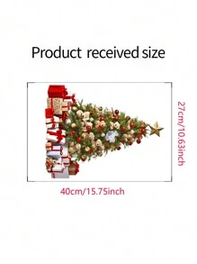 1 miếng dán tường họa tiết cây thông Noel 3D cho phòng khách, phòng ngủ, ký túc xá, trang trí nhà cửa, trang trí phòng, miếng dán tường, trang trí cửa sổ, trang trí Giáng sinh, chất liệu PVC có thể tháo rời - Nhiều màu - Xem 2