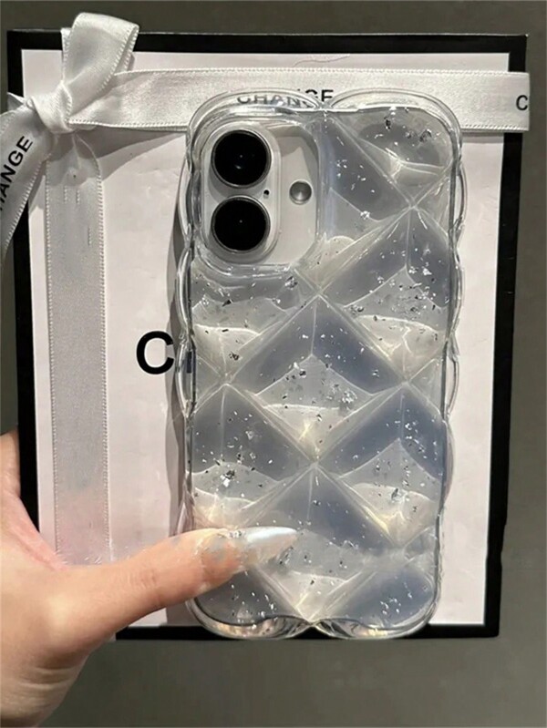 Luxury Diamond Glitter Transparent Silicone Case Compatible With IPhone 17 ProMax 17 Pro 17Air 17 16 15 14 13 12 11 Pro Max Quality Flash Clear Shockproof Bumper Cover