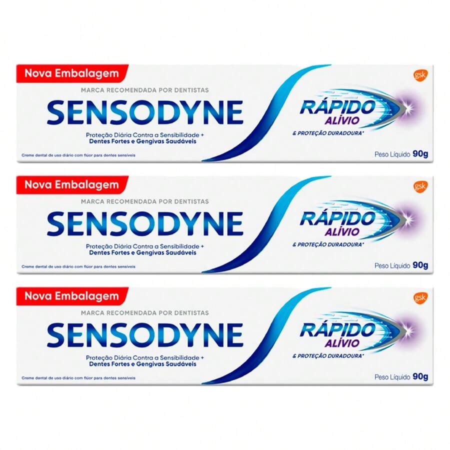 Kit 3 Und Sensodyne Rapid Relief Toothpaste 90g - 白色 - 查看 1