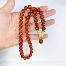 1 chiếc vòng cổ may mắn bằng đá mã não pha lê tự nhiên, vòng cổ tháp đá quý, vòng cổ bảo vệ hòa bình, hoàn toàn thủ công, đồ trang sức bằng đá quý tự nhiên, vòng cổ pha lê thạch anh, vòng cổ đôi, quà tặng cho cô ấy, thích hợp làm quà tặng cho tiệc ngày lễ, quà tặng pha lê thạch anh. - Một màu đỏ - Xem 3