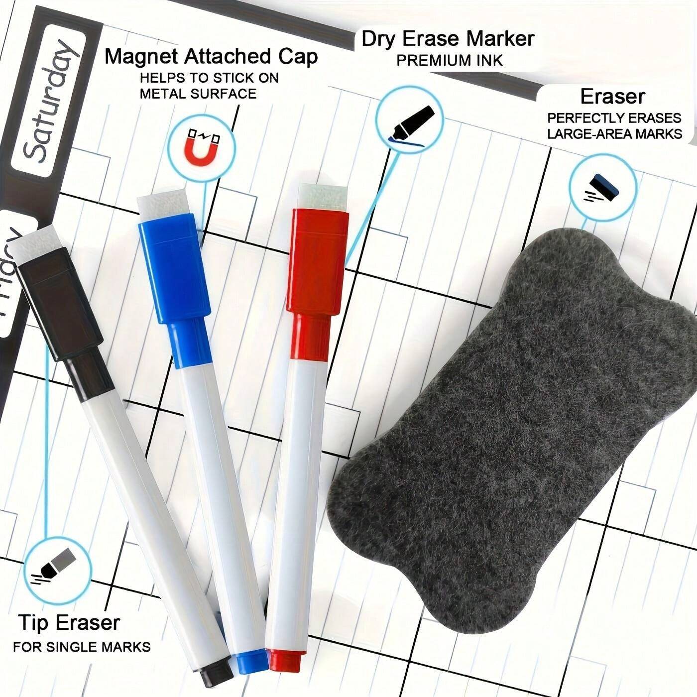 Dry Erase Calendar For Refrigerator Monthly Planner With