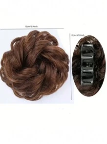 1 件时尚发夹，合成发髻发箍，简约发饰纤维发夹，适合所有种族 - 彩色 - 查看 4