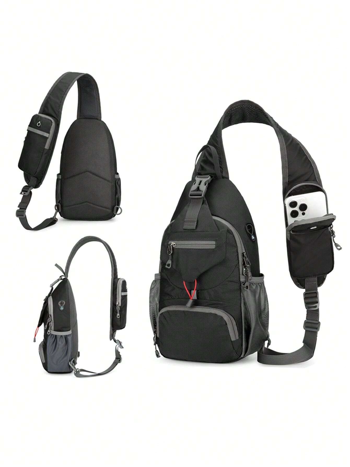 Sac Bandoulière Homme Imperméable Fangehong - Sacoche Messager Réglable, Multi-poches, Léger