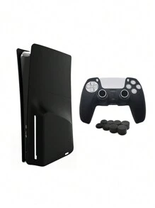 2pcs PlayStation5 Slim Disc Edition Console Silicone Protective Case + 1pc Controller Protective Cover + 10pcs Controller Joystick Cap Set, Dust-Proof, Scratch-Resistant, Waterproof, Skin-Friendly Soft Silicone, Easy To Install And Store, Enhance Gaming Experience - Multicolor - View 12