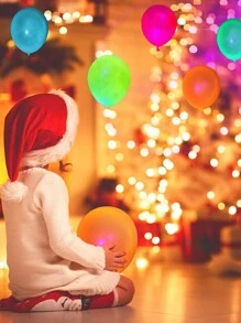 Bộ 12 bóng bay huỳnh quang phát sáng nhiều màu 12 inch, Bộ bóng bay phát sáng trang trí tiệc sinh nhật, Bộ bóng bay cao su phát sáng nhiều màu dùng trang trí tiệc Giáng sinh năm mới tại nhà - huỳnh quang - Xem 6