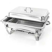 SENDERPICK Chafing Dish Profi Set, 9L Edelstahl Warmhaltebehälter, Speisewärmer, Edelstahl Buffet-Set für Catering Buffet und Party[Nice gift for your family&friend] - 1 - Übersicht 1