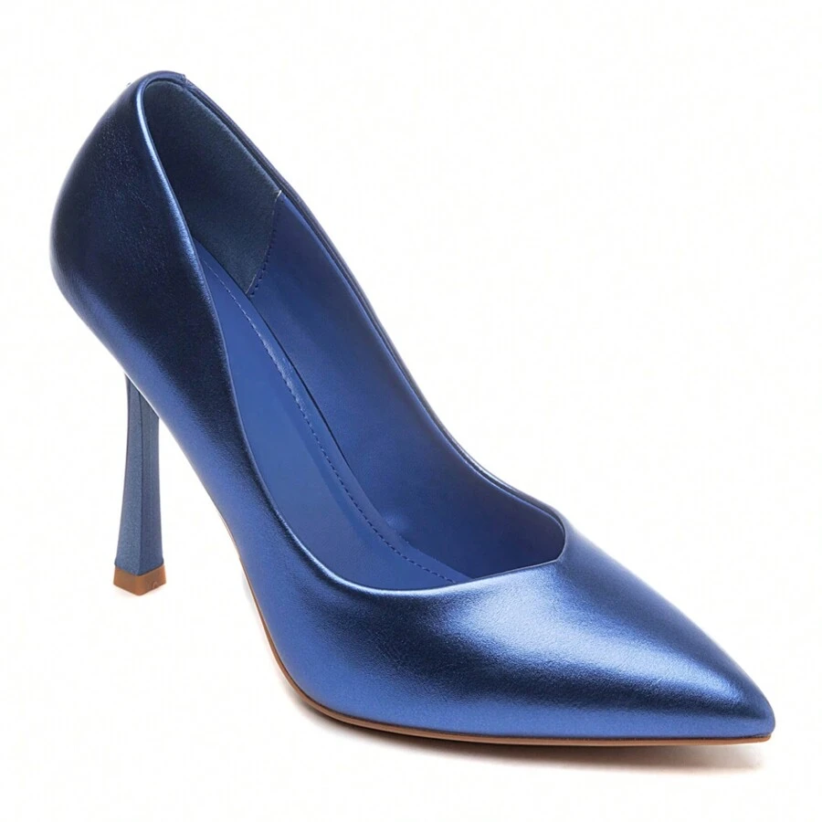 Women Daily Party Fashionable Patent High Heel Pumps - Blue - View 1
