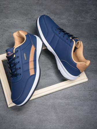 Men's Fashion Style Breathable Running Shoes With Socks, Round Toe, Low-Cut, Flat Heel, Mesh, Large Size, For Cross-Border