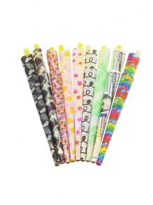 BROS 50 件/盒预卷大号卷烟纸锥体，4.33 英寸/110 毫米棕色卷烟纸，美元/怪物/美女，超薄天然慢燃卷烟纸，带过滤嘴、装载器和包装棒 - 密封罐，保鲜，带尖端和包装管，返校用品 - 彩色 - 查看 5