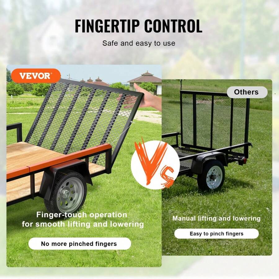 BENTISM Tailgate Utility Trailer Gate & Ramp Lift Assist System 180 Lbs