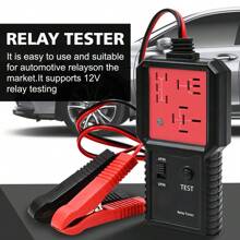 Car Relay Tester 12V Electronic Car Relay Tester Universal Car Battery Tester Generator Analyzer Diagnostic Tool - Black - View 5