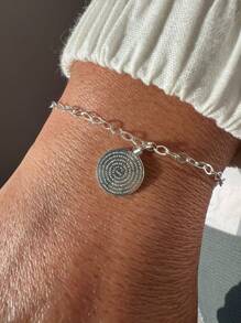 Pulseira Medalha Pai Nosso Prata 925 Legitima