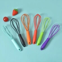 6-Inch Stainless Steel & Silicone Hand Mixer, Colorful Mini Baking Whisk, Small Mixing Tool