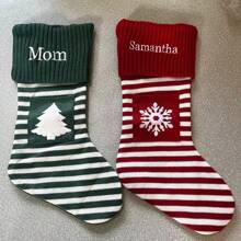 Personalised Red Christmas Stocking, Luxury Stockings - Santa, Snowman, Reindeer Or Penguin Stockings, Family Christmas Stockings