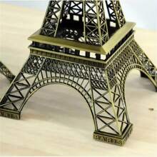 1 mô hình tháp Eiffel Paris - Tượng tháp Eiffel bằng đồng tinh xảo - Xây dựng, thủ công kiến trúc, quà tặng lý tưởng, hoàn hảo cho phòng khách, phòng ngủ, văn phòng, v.v. với bùa hộ mệnh cổ điển của Pháp sinh nhật - Nhiều màu - Xem 6