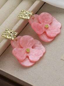 1 paire Boucles d'oreilles florales vintage uniques et de luxe pour femmes, convient pour les fêtes et les vacances
