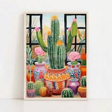 1 tấm áp phích xương rồng Mexico theo phong cách Matisse tranh in nghệ thuật Mexico truyền thống tranh vải nghệ thuật treo tường hình ảnh trang trí phòng xương rồng không có khung - Nhiều màu - Xem 47