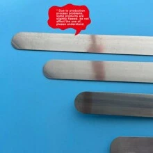 1pc Stainless Steel Icing Spatula, Cake Decorating Tool, 6/8/10/12 Inch Straight And Curved Cake Scraper And Smoother For Baking