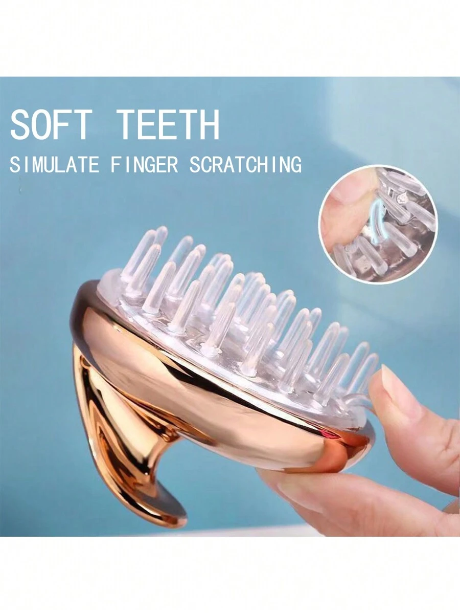 Crystal Clear Soft Silicone Shampoo Brush For Head Massage And Scalp